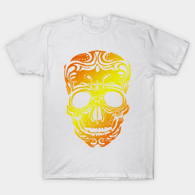 Gold Skull T-Shirt by Eikia